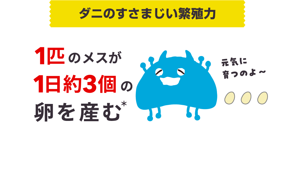 ダニのすさまじい繁殖力
